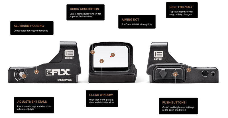 EFLX Reflex Sight 3 MOA - Black