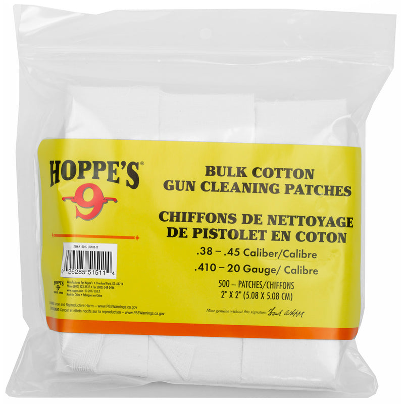 Cleaning Patch 38-45Cal 500Pk