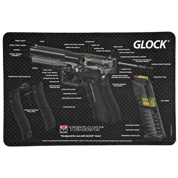 Cutaway Pistol Mat For Glock Black