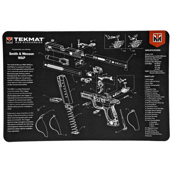 Pistol Mat S&W M&P Black