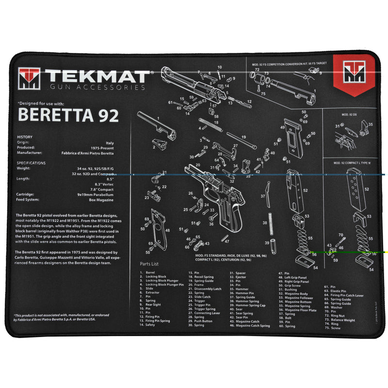 Ultra Pistol Mat Beretta 92 Black