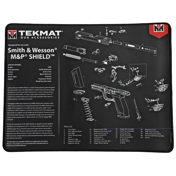 Ultra Pistol Mat S&W Shield Black