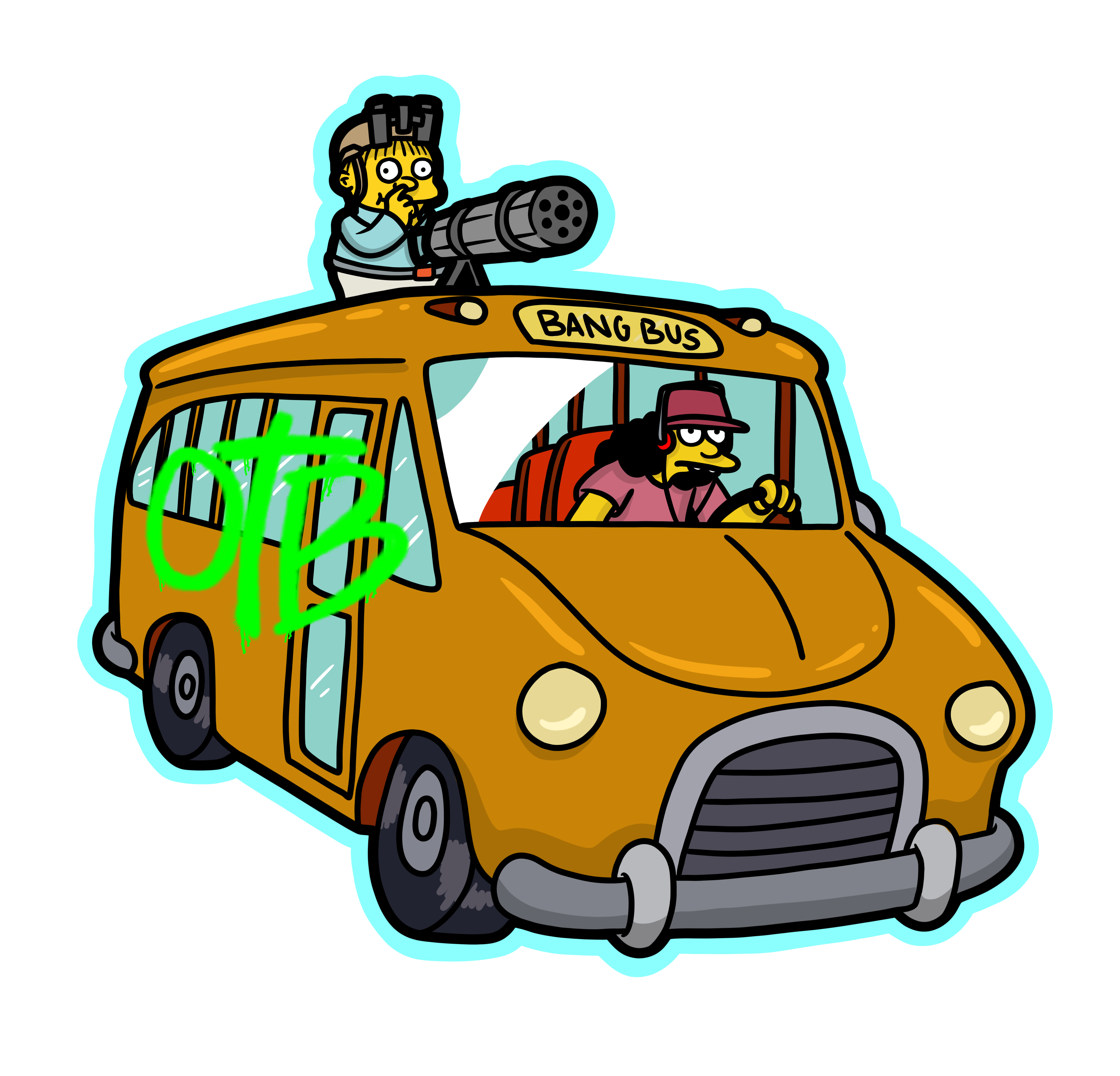 Bang Bus Vinyl Sticker